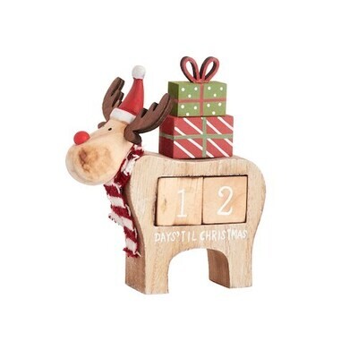 Reindeer Christmas Countdown Decoration DEC-BCAXM295-DEERCOUNT