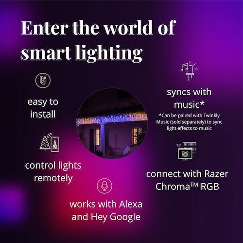 Twinkly™ Smart Icicle Lights 5m - 190 LED Twinkly™ Smart Icicle Lights 5m - 190 LED