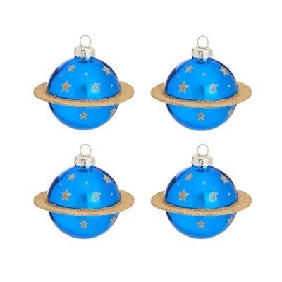 Planet Shaped Bauble- Set of 4 DEC-RUBYXM190