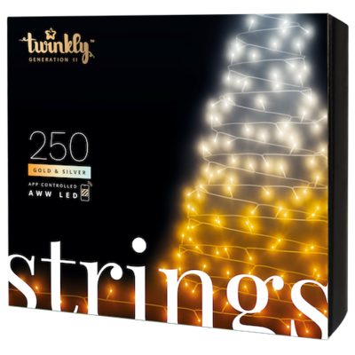 Twinkly™ 20 Meter 250 AWW Gold Edition Fairy Light Smart String FL-TWS250GOPBUK-GOLD250