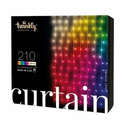 Twinkly™ Curtain 210 RGBW Smart LED String Lights FL-TWW210SPP-TUKK-CURTAIN