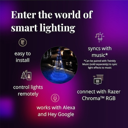 Twinkly™ 2 Meter Light Tree 300 RGBW Smart LED Feature Display Twinkly™ 2 Meter Light Tree 300 RGBW Smart LED Feature Display
