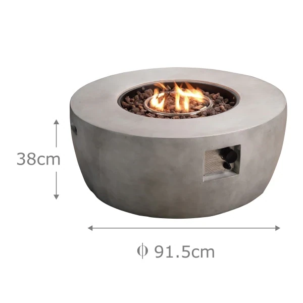 LPG Round Stone Gas Fire Pit LPG Round Stone Gas Fire Pit