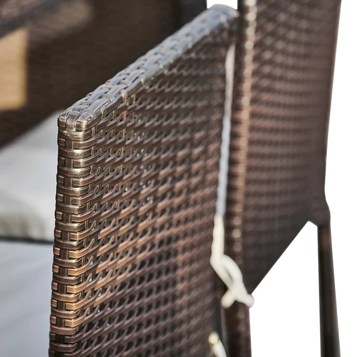 5 Pcs Rattan Patio Bar Table & Chair Set 5 Pcs Rattan Patio Bar Table & Chair Set