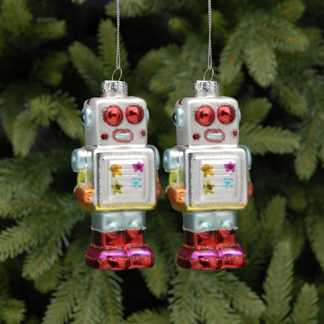 Retro "Toy Robot" Shaped Christmas Bauble Retro "Toy Robot" Shaped Christmas Bauble