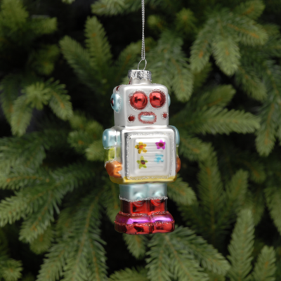 Retro "Toy Robot" Shaped Christmas Bauble FVE-P012767-ROBOT