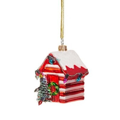Vintage Style Small Beach Hut - Christmas Bauble DEC-SMALLHUT