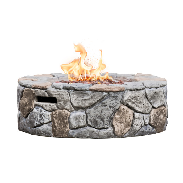 Stone Effect 71cm Gas Fire Pit