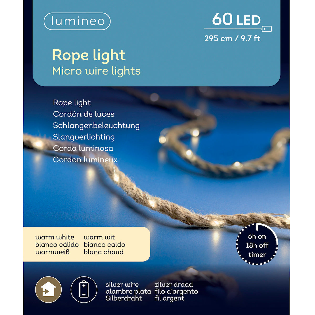 Christmas Garland & Wreath Micro LED Rope Lights Christmas Garland & Wreath Micro LED Rope Lights