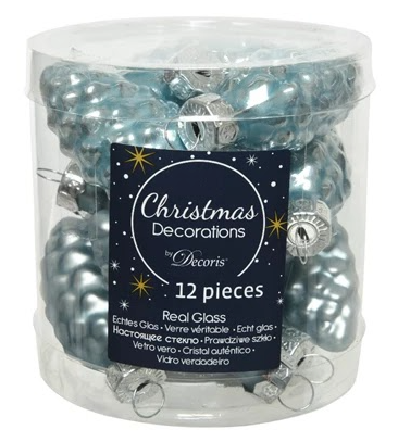 Pinecone Glass Bauble 6cm - Set of 12 Pinecone Glass Bauble 6cm - Set of 12