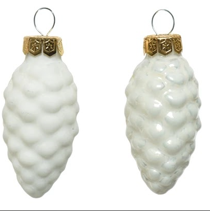 Pinecone Glass Bauble 6cm - Set of 12 Pinecone Glass Bauble 6cm - Set of 12