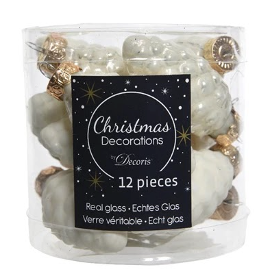 Pinecone Glass Bauble 6cm - Set of 12 Pinecone Glass Bauble 6cm - Set of 12