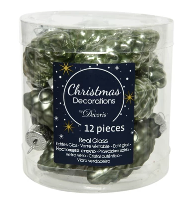 Pinecone Glass Bauble 6cm - Set of 12 Pinecone Glass Bauble 6cm - Set of 12