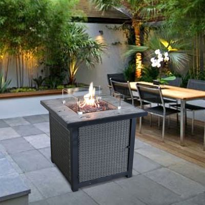Square Gas Fire Pit 76cm TMS-HF25601BA-EU