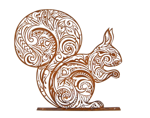 Rustic Fence Squirrel Rustic Fence Squirrel