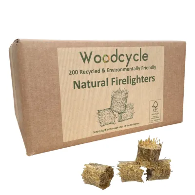 Eco Waxed Wood Firelighters - 200 Pack WC-Woodwool-200