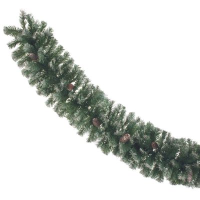 Luxury Frosted Faux Pine Garland with real Cones - 180cm or 270cm FVE-FGARLAND