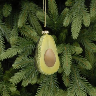 Avocado Half Shaped Christmas Bauble FVE-P023765
