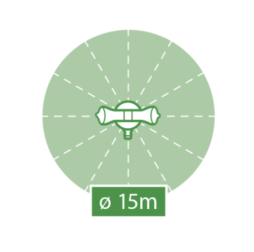 Round Sprinkler Maximum coverage 177 sq m by Hozelock Round Sprinkler Maximum coverage 177 sq m by Hozelock