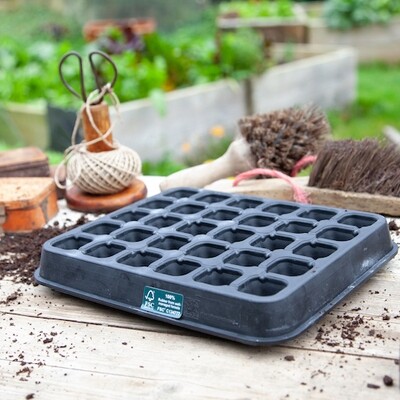 30 Cell Natural Rubber Seed Tray - With FREE Coir Compost! WW-PFSEED30
