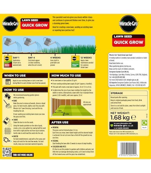 Quick Grow Lawn Seed - Miracle Gro