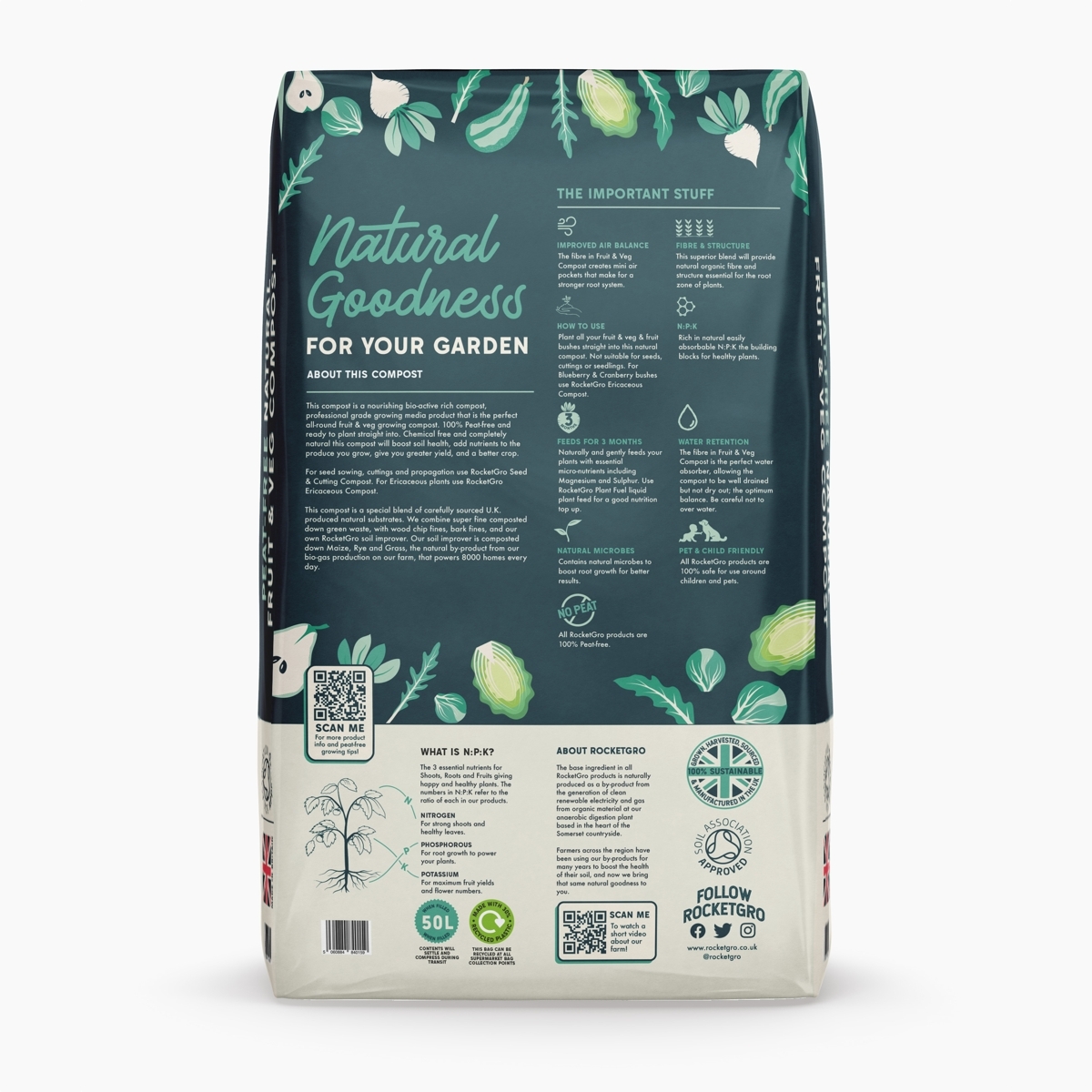 Organic Vegetable Compost 40 Litre Bags