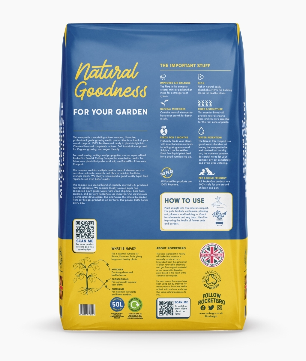 Organic Multi Purpose Compost 50 Litre Bags