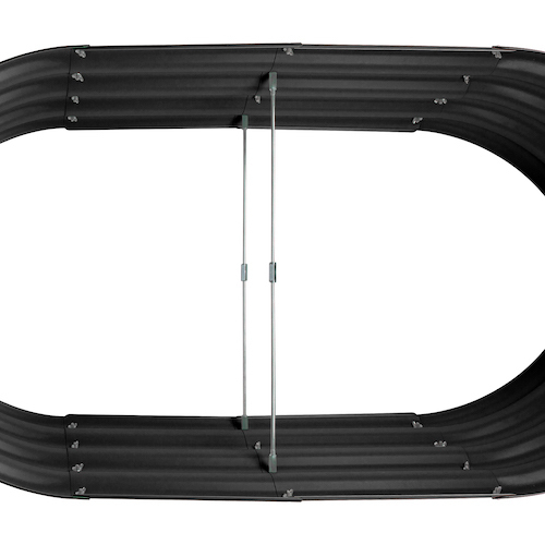 Oval Galvanised Raised Bed 120 x 60 x 45cm Oval Galvanised Raised Bed 120 x 60 x 45cm