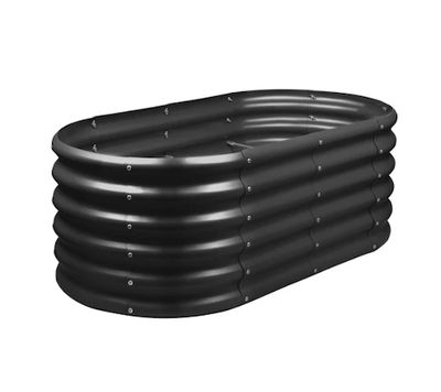 Oval Galvanised Raised Bed 120 x 60 x 45cm RIN-4678