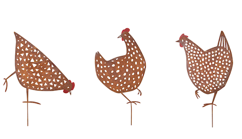 Rusty Hens Set of 3 Rusty Hens Set of 3