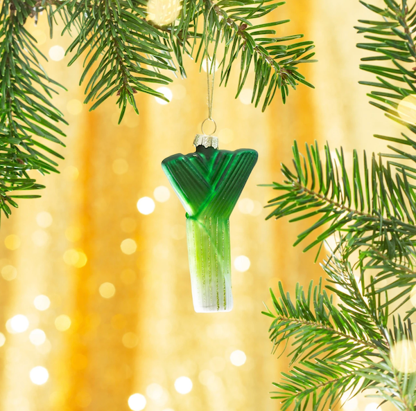 Leek Shaped Glass Bauble Leek Shaped Glass Bauble