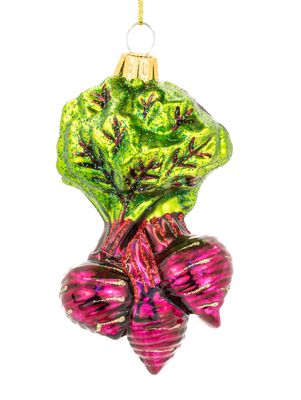 Beetroot Shaped Glass Bauble DEC-LINXM340