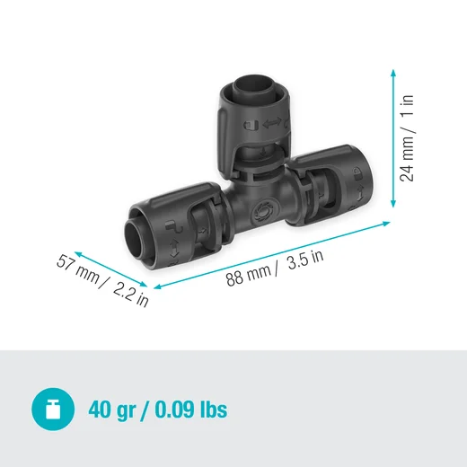 Gardena T Joints 13mm - Pack of 2 Gardena T Joints 13mm - Pack of 2