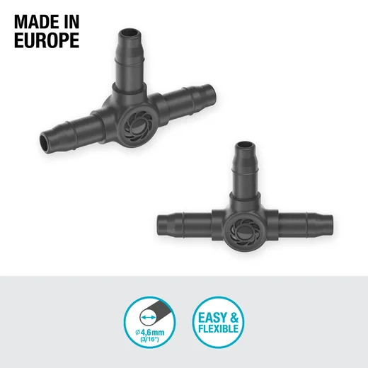 Gardena 4.6mm T Joints - Pack of 10 Gardena 4.6mm T Joints - Pack of 10