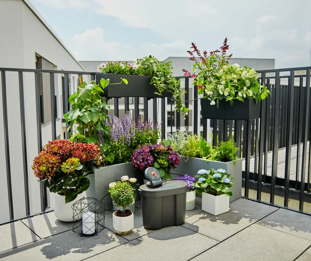 Gardena AquaBloom Water Reservoir Set – Up to 20 Plants Gardena AquaBloom Water Reservoir Set – Up to 20 Plants