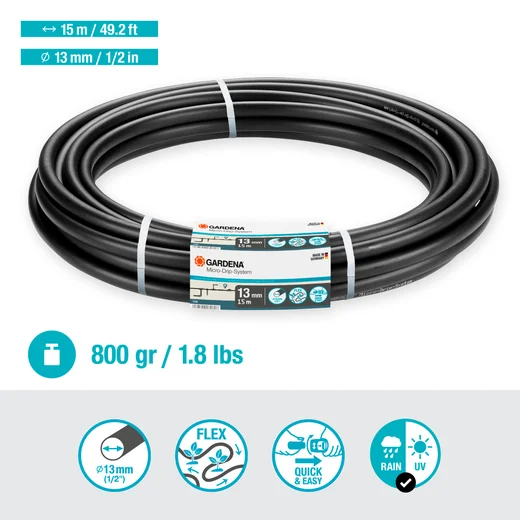 Gardens 13mm Connecting Pipe Flex – 15 m Gardens 13mm Connecting Pipe Flex – 15 m