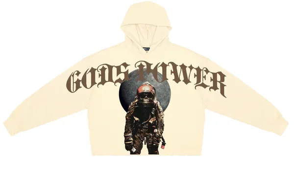 Roku Studio Cropped Hoodie - Gods Power - Cream
