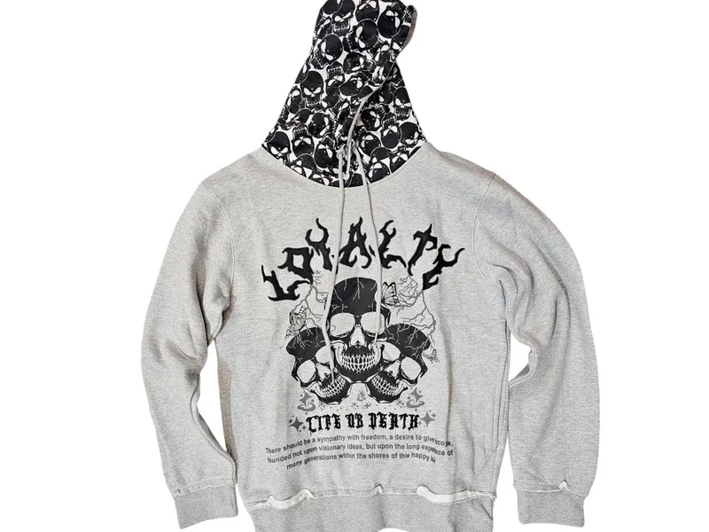 Focus Loyalty Skulls Hoodie Ivory