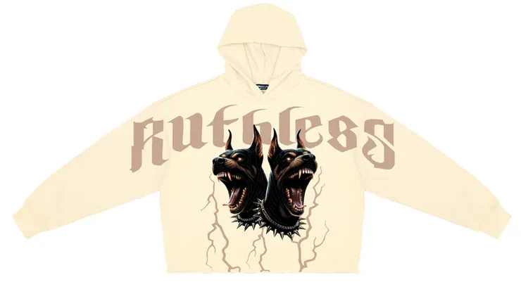 ROKU STUDIO MEN RUTHLESS CROPPED DROP HOODIE