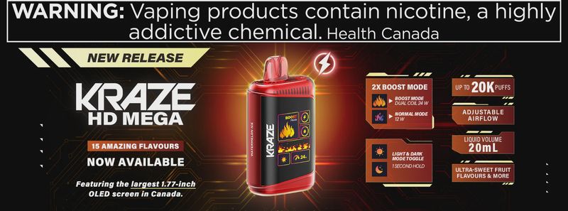 Kraze HD Mega Disposable Vape - 20,000 Puffs | 20ML
