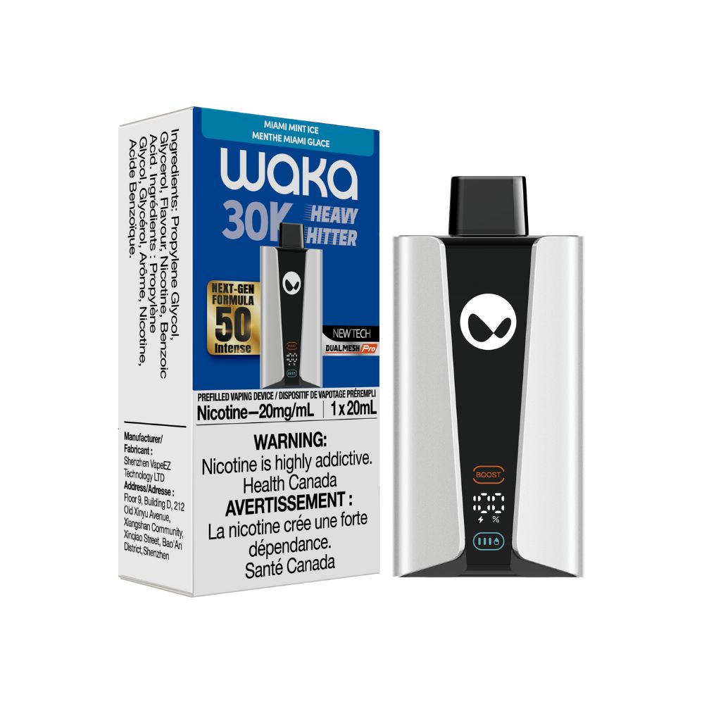 WAKA Heavy Hitter 30k Disposable Vape, Flavor: Miami Mint Ice