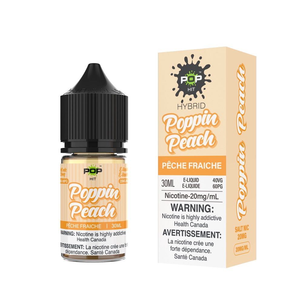 Pop Hit 20mg Nic Salt E-Liquid, Flavor: Poppin Peach