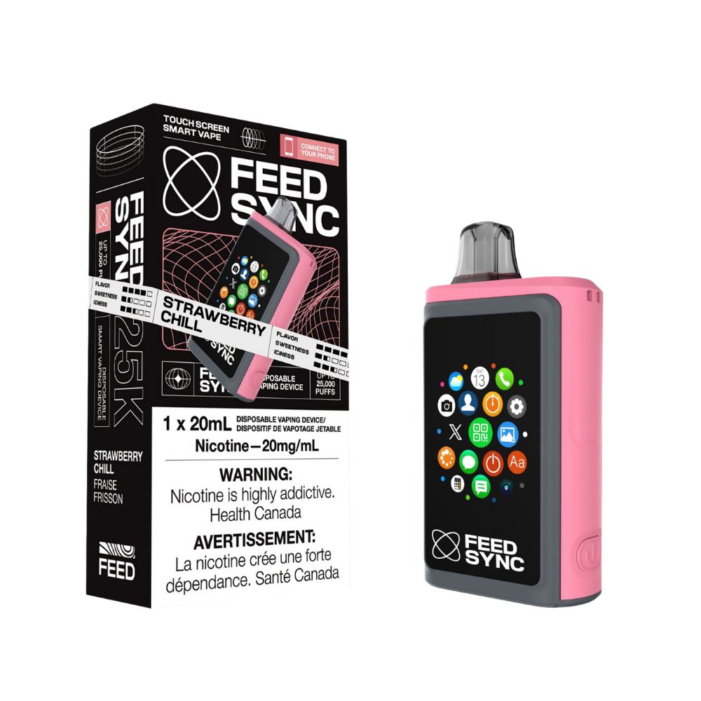 FEED SYNC 25k Puffs Disposable Vape, Flavor: Strawww Watermelon