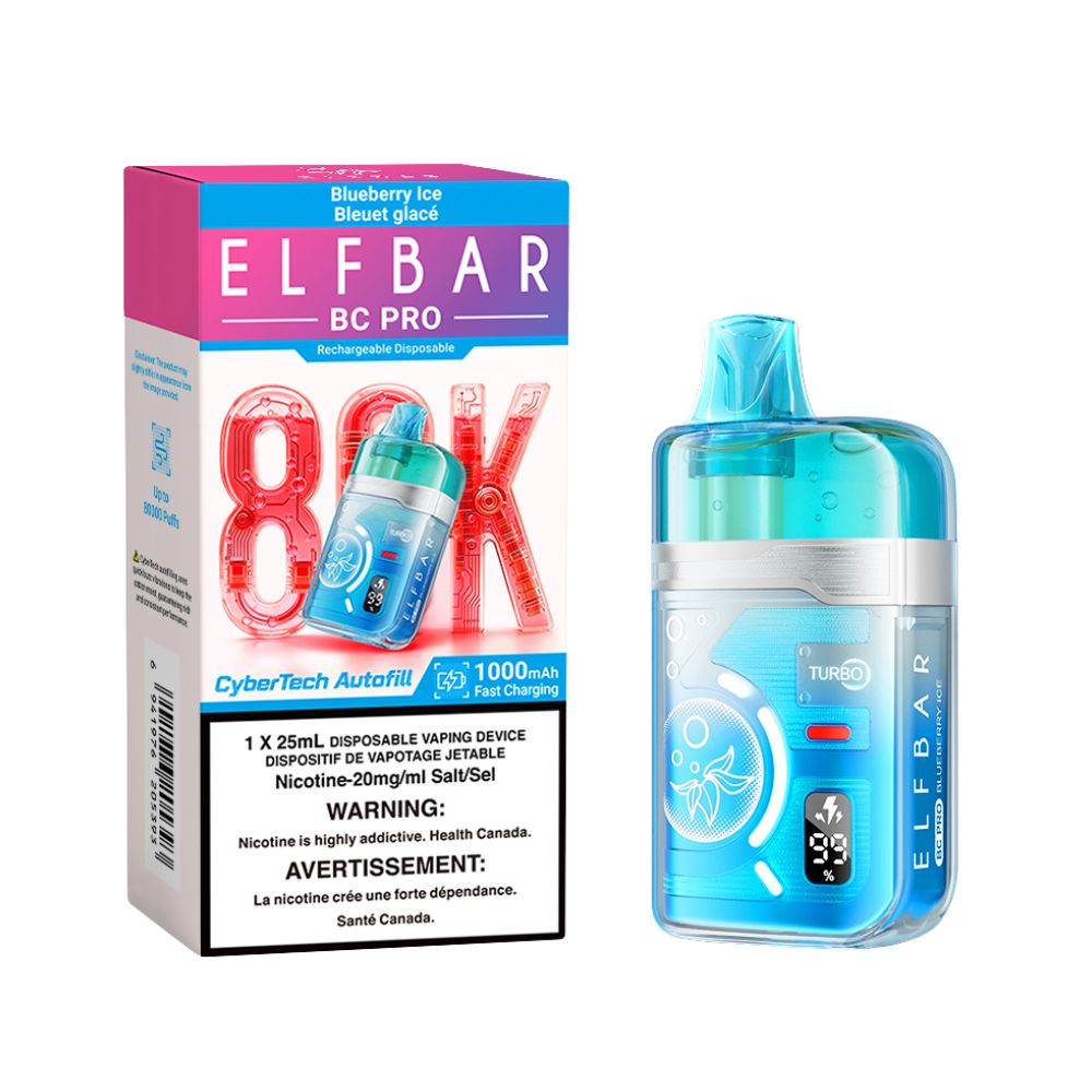 Elf Bar BC Pro 80K Disposable Vape, Flavor: Blueberry Ice