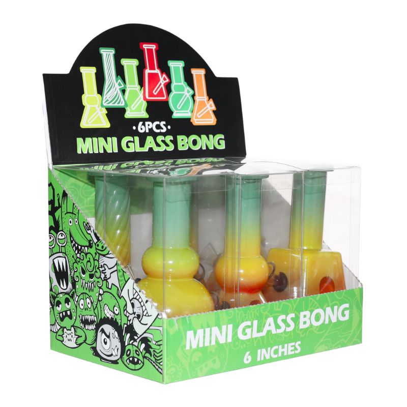 6" Rasta Blaze Mini Glass Bong Set