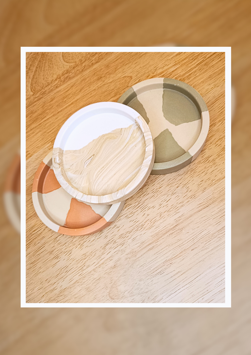 Vide-poche rond bicolore
