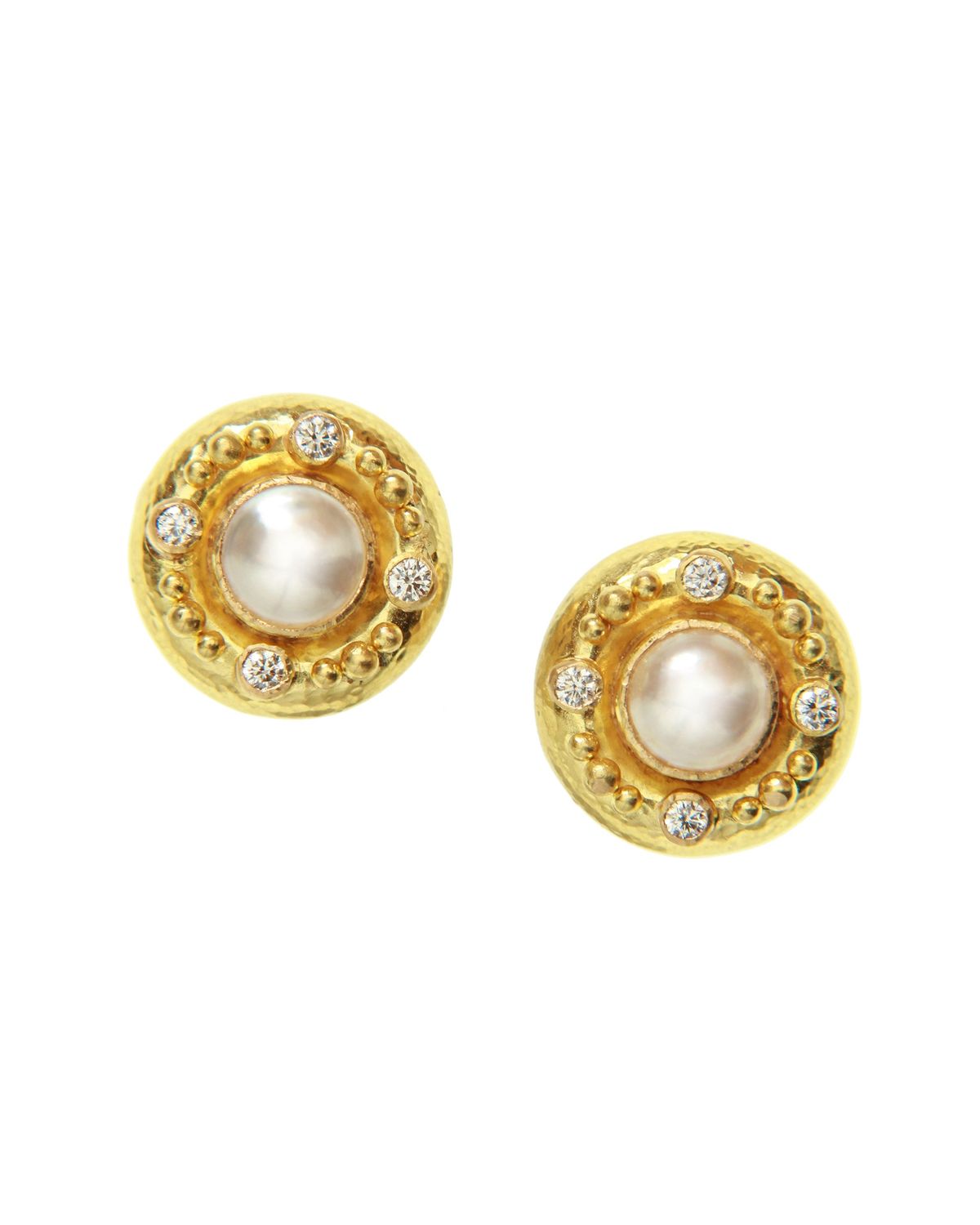 Akoya Pearl w/Diamonds Earrings
