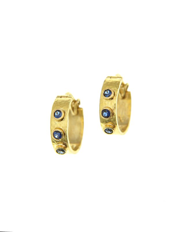 Blue Sapphire 1/2 inch Flat Ribbon Hoop