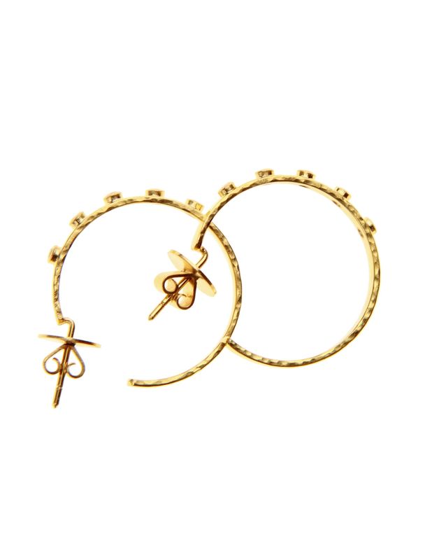 Diamond Flat Ribbon Hoops