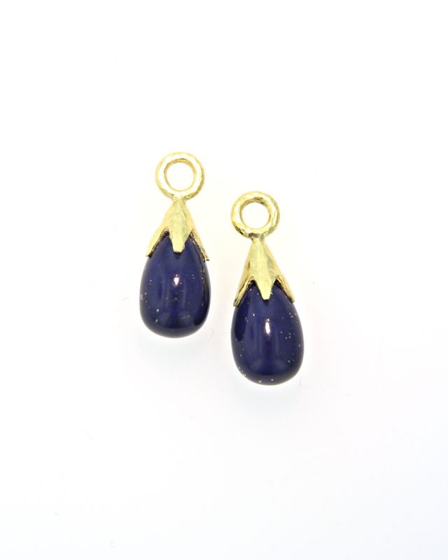 Lapis Drop Hoops